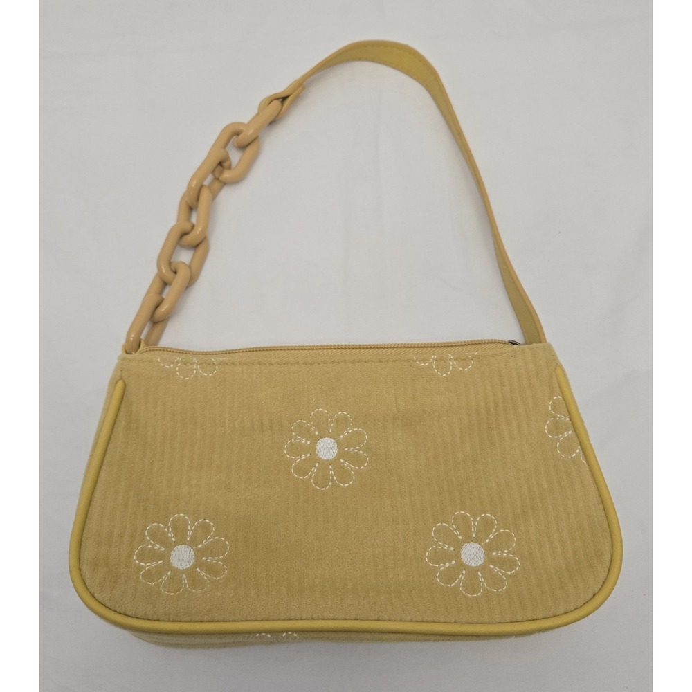 Cute Yellow Daisies Mini Y2K Purse Shoulder Bag Art Class Floral Courderoy EUC